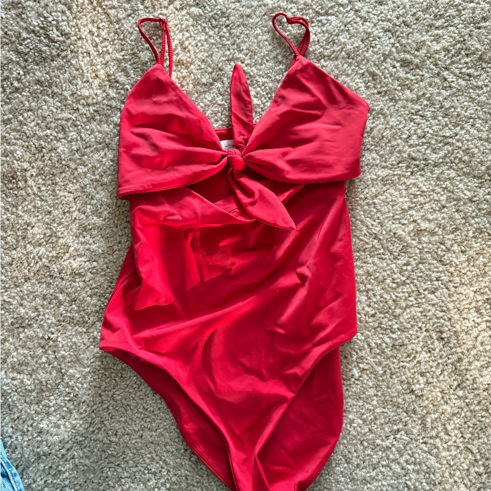 Aritzia Wilfred Red Bodysuit